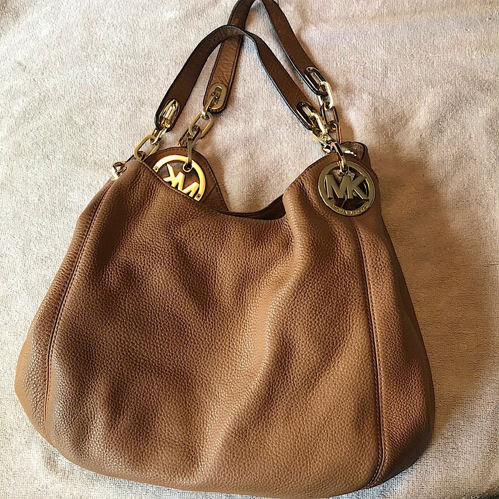 Michael Kors leather brown shoulder bag tote